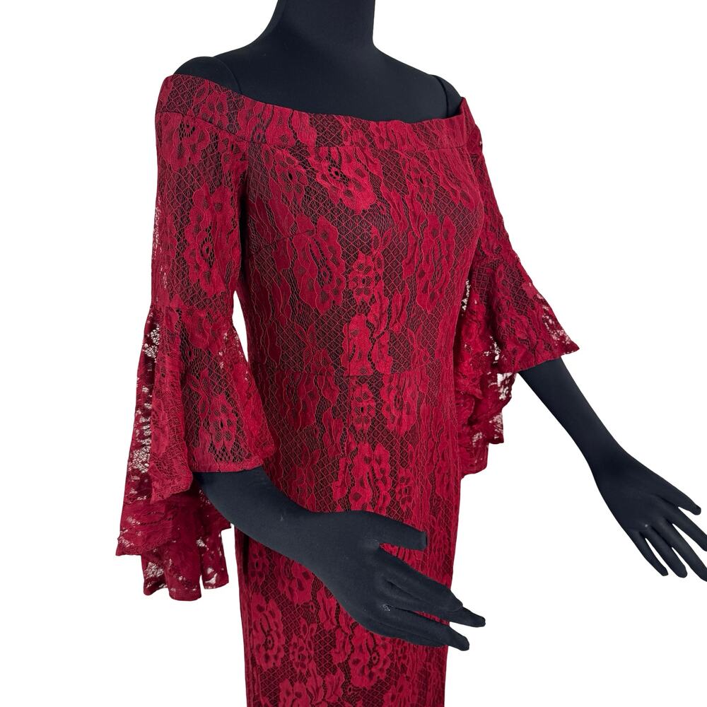 NWT! VFSHOW Red Lace Formal Maxi Dress (Size L) - Stunning Holiday Formal Dress